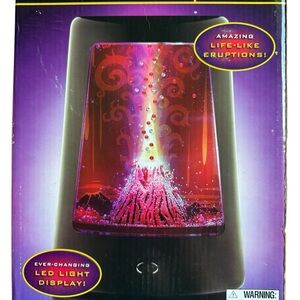 Wireless Color Changing Volcano Lamp Life Like Eruptions USB Powered Night Light